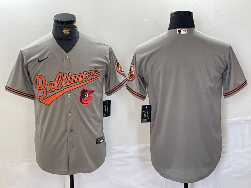 Men Baltimore Orioles Blank Grey Game 2024 Nike MLB Jersey style 2->baltimore orioles->MLB Jersey